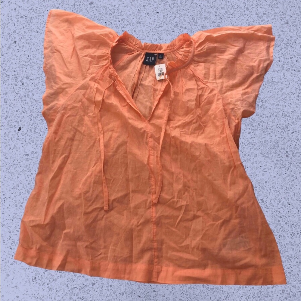 NWT GAP Coral Flowy Cap Sleeve Top Size S